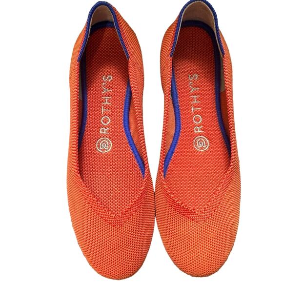 Rothy's The Flat in Persimmon Retired Color Ballet Round Toe Size 6.5 - Picture 7 of 10